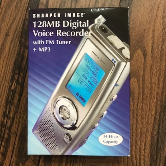 Sharper Image Portable Audio & Video Digital Voice Recorder With Fm